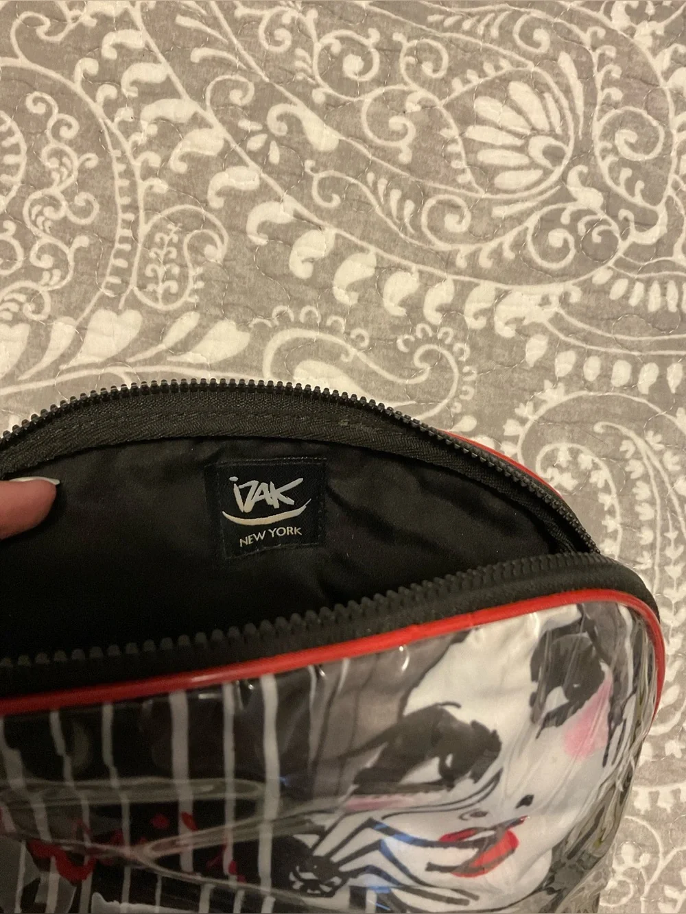 Izak Zenou Plastic Coated Zippered Bag - “Je Suis Belle” / I am Beautiful